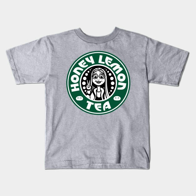 Honey Lemon Tea Kids T-Shirt by Ellador